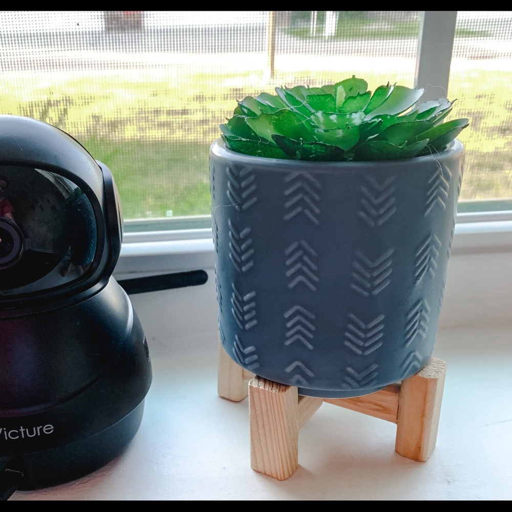 Small blue pot